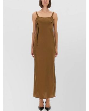 THE GARMENT Catania Dress Bow Detail Open Back - Natural
