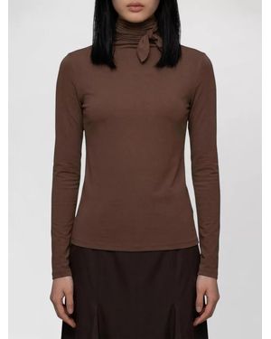 Lemaire Mesh Jersey Ballerina Top Scarf Detail - Brown