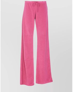 Balenciaga Velvet Wide-Leg Trousers - Pink