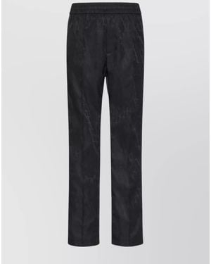 Valentino Garavani Logo-Print Nylon Chino Trousers - Blue