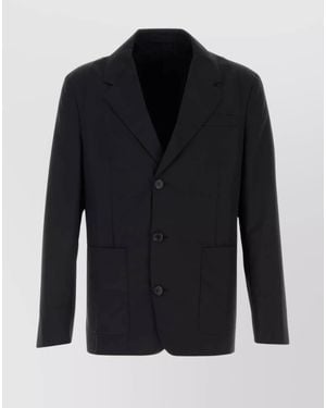 Prada Wool Blend Blazer - Blue