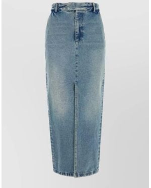 ARMARIUM Lula Denim Skirt Back Pockets Belt Loops - Blue