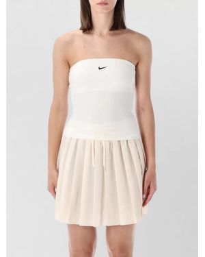 Nike Stretch Bandeau Top Strapless Fitted Design - Natural