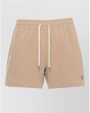 Ralph Lauren Swim Shorts Buttoned Pocket Design - Natural