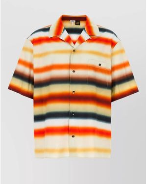 Loewe Printed Cotton Poplin Shirt - Orange