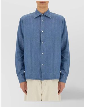 Aspesi Denim Regular-Fit Shirt - Blue