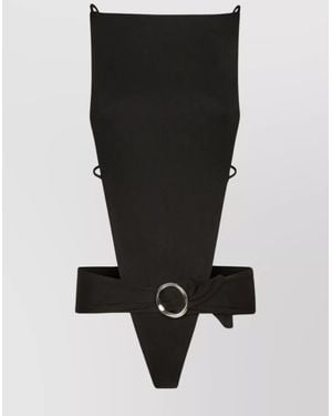 ‎Taller Marmo Swimsuit Scirocco With Adjustable Straps And Cut-Out Design - Black