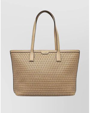 Twinset Versatile Tote Bag Dual Handles - Natural