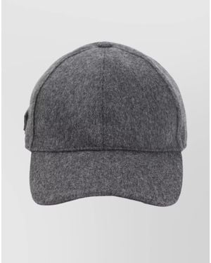 Prada Virgin Wool Baseball Cap - Grey