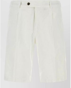 PT Torino Corduroy Bermuda Shorts - White
