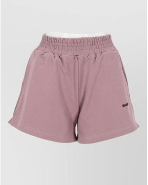 Barrow Relaxed Lounge Shorts High Waist Design - Pink