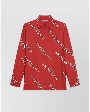 Givenchy Long Sleeve Shirt Featuring Structured Fit