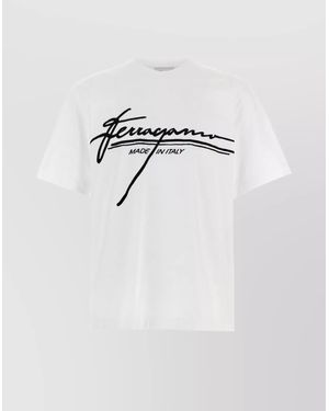 Ferragamo 'Signature' Crew Neck T-Shirt - Multicolor