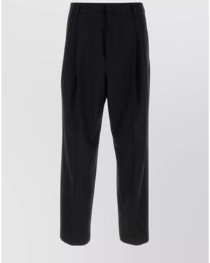Dries Van Noten Wool Tailored Trousers - Black