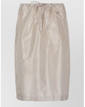 Prada Taffeta Straight Skirt - White