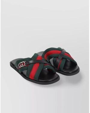 Gucci Maverik Polyamide Sandals Leather Straps - Multicolor