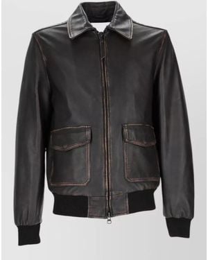 Colamarino Leather Coat - Black