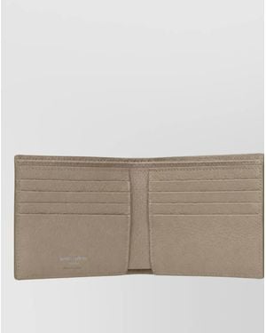 Saint Laurent Leather Wallet - Gray