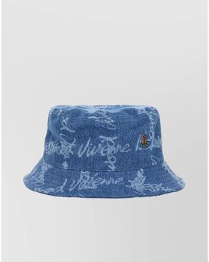 Vivienne Westwood Cotton Logo Bucket Hat - Blue