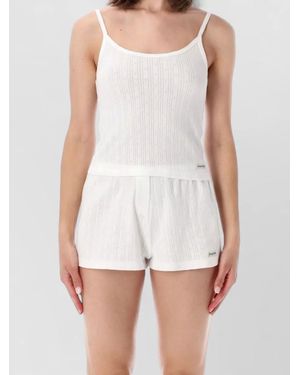 Sporty & Rich Pointelle Knit Tank Top Underwear - White