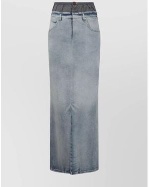 Maison Margiela High-Rise Maxi Skirt - Blue