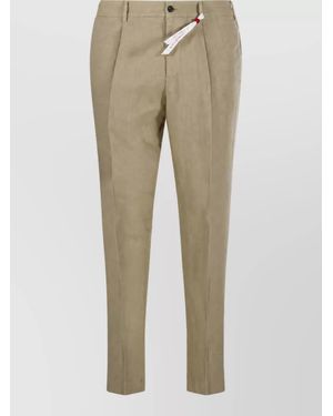Santaniello Linen Straight-Leg Pants - Natural
