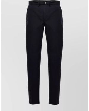 Department 5 Cotton Regular-Fit Straight-Leg Trousers - Blue
