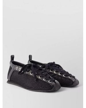 Ganni Sporty Ballerinas Synthetic Mesh Trainers - Black