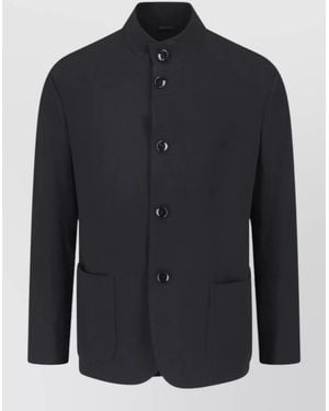 Giorgio Armani Tailored Blazer Two Front Pockets Design - Blue