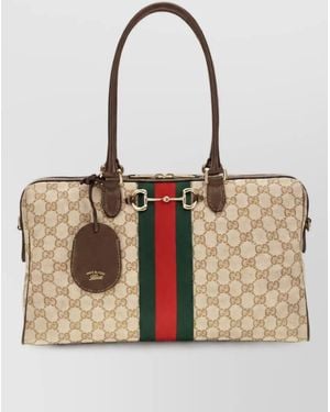 Gucci Bamboo Fabric Tote Bag - Natural