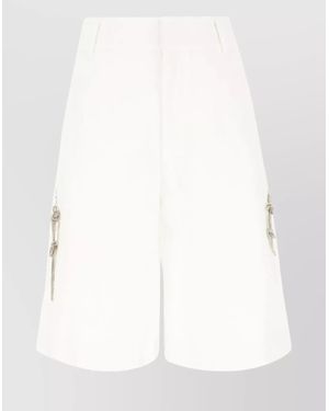 DARKPARK Cotton Tailored Shorts - White