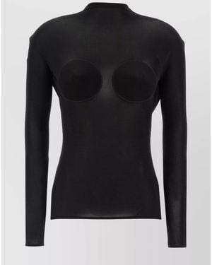 Jean Paul Gaultier Backless Jersey Top - Black