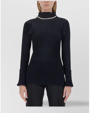 Philosophy Ribbed Slim-Fit Jumper - Blue
