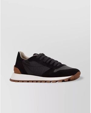 Brunello Cucinelli Leather Low-Top Trainers - Black