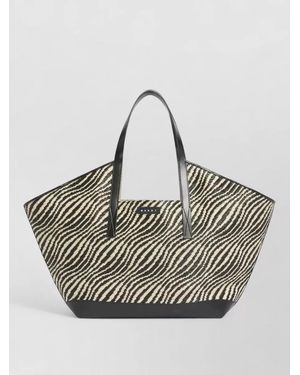 Marni Tropicalia Fabric Tote Bag - Grey