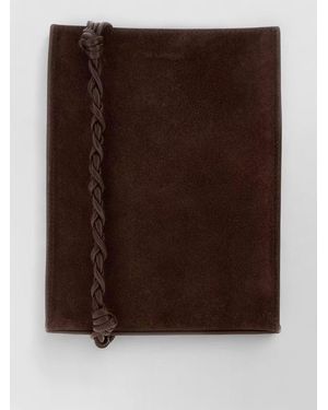 Jil Sander Suede Crossbody Bag - Brown