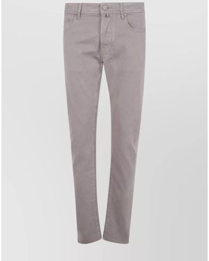 Jacob Cohen Slim-Fit Straight-Leg Trousers - Grey