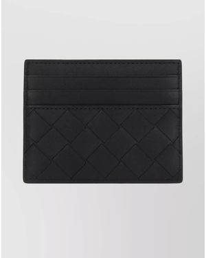 Bottega Veneta Woven Leather Cardholder - Black