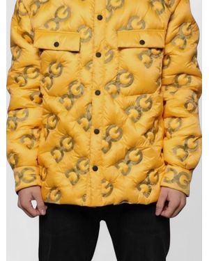 Dolce & Gabbana Quilted Logo Puffer Jacket - Yellow