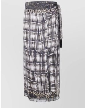 Pierre Louis Mascia Silk Maxi Skirt - Grey