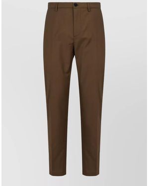 Department 5 Idol Chino Trousers Belt Loops Pockets - Brown