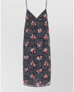 Fendi Printed Midi Dress - Blue