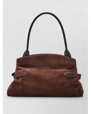 Marc Jacobs Shoulder Bag Buckle Detail Suede Handle - Brown