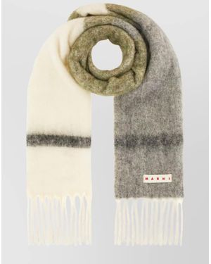 Marni Mohair Alpaca Scarf - Natural