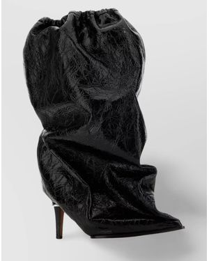 McQueen Leather Ankle Boots - Black