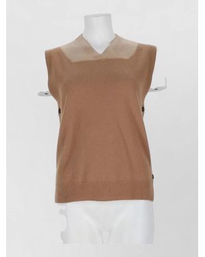 Maison Margiela Wool Knitted Top - Brown