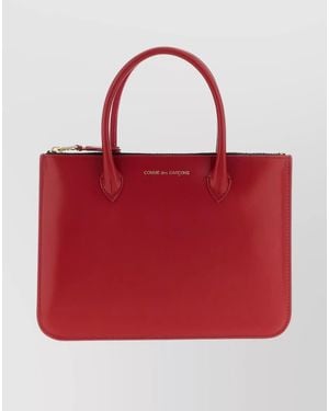 Comme des Garçons Leather Zip Clutch Bag - Red