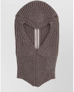 Rick Owens Ribbed Texture Gloves Unique Design Style - Grey