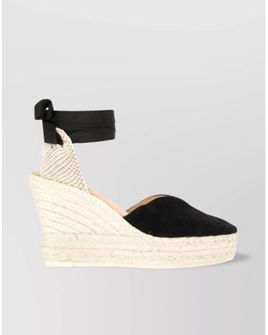Manebí Suede Wedge Espadrilles - Black
