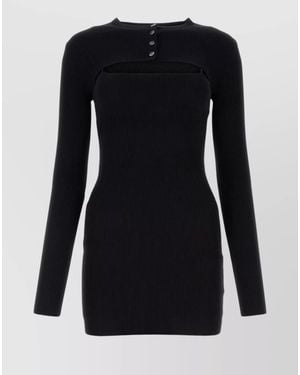 Alexander Wang Ribbed Knit Mini Dress - Black